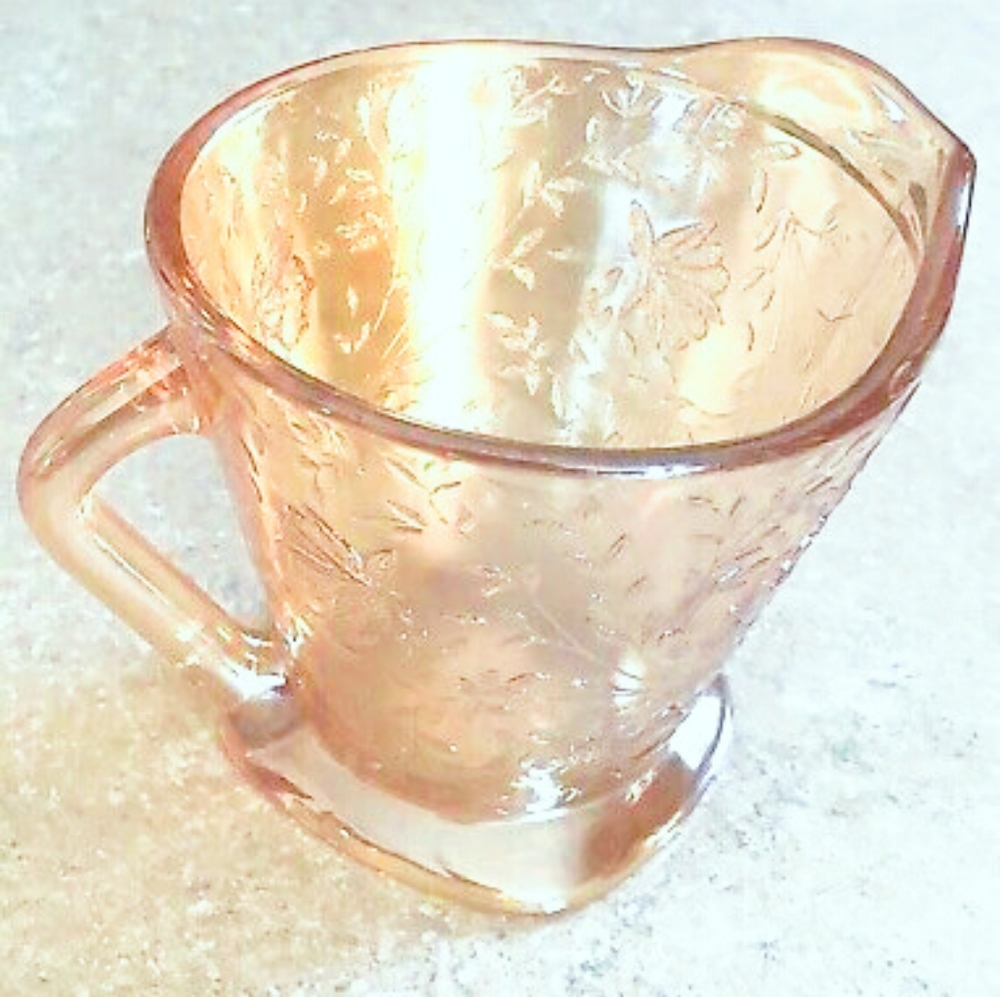 Jeannette Floragold / Louisa Marigold Creamer, depression glass